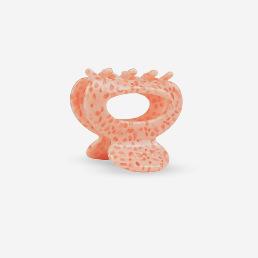 Sasstie Joy Haarklammer in Apricot gesprenkelt – Seitenansicht