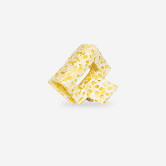 Sasstie Lib Haarklammer Lemon in Gelb und Creme – Seitenansicht