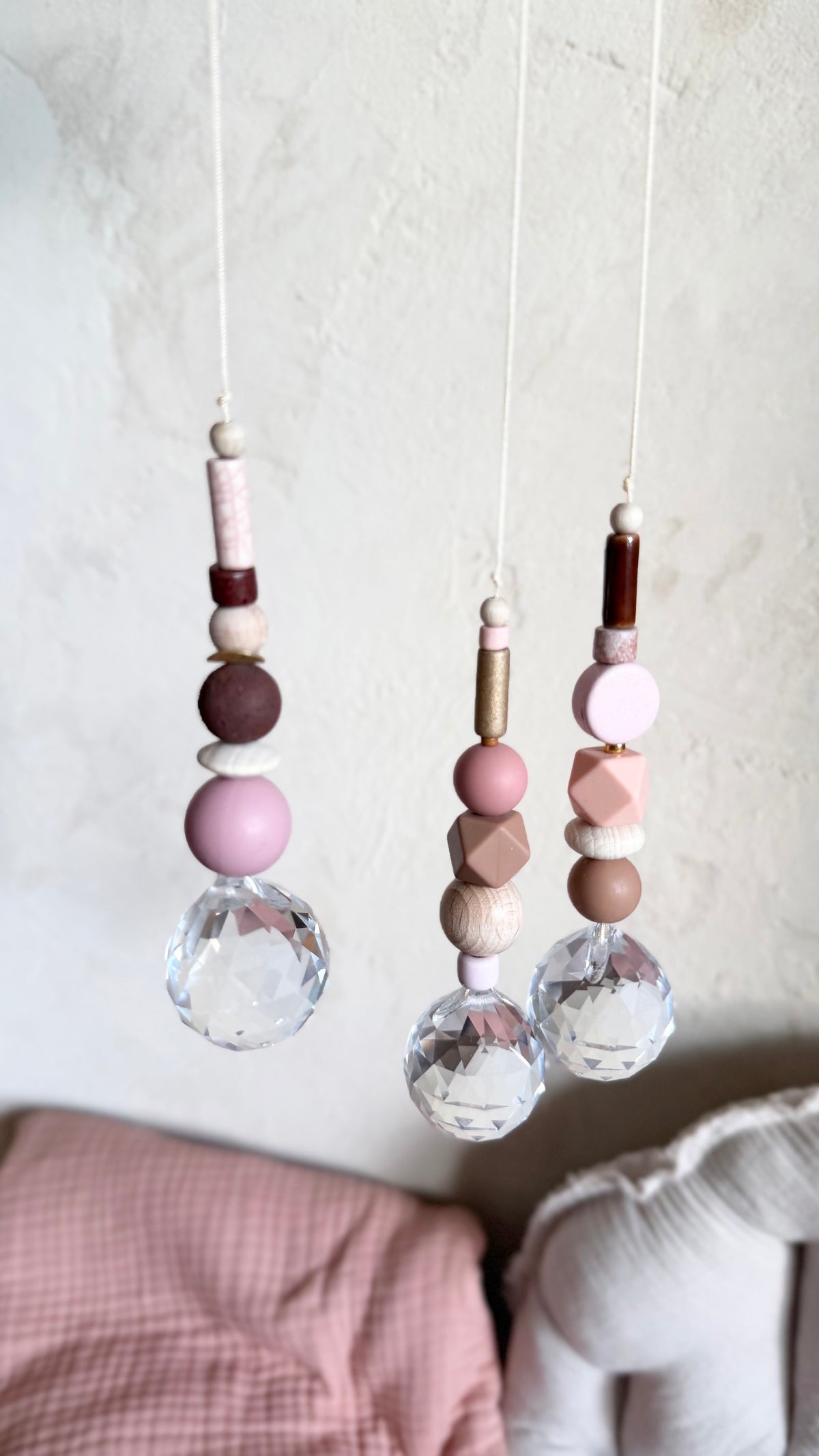 Suncatcher Rosenholz – Rosé, Mauve & Braun