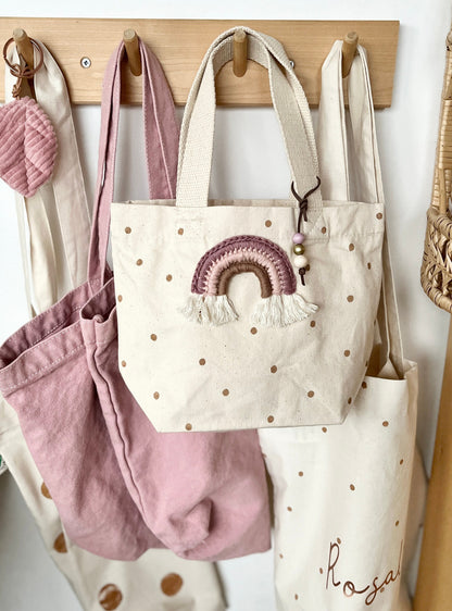 Mini-Shopper in Violett, Rosé & Braun