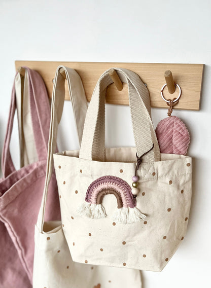 Mini-Shopper in Violett, Rosé & Braun