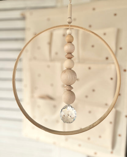 Bambusring-Suncatcher in Naturtönen