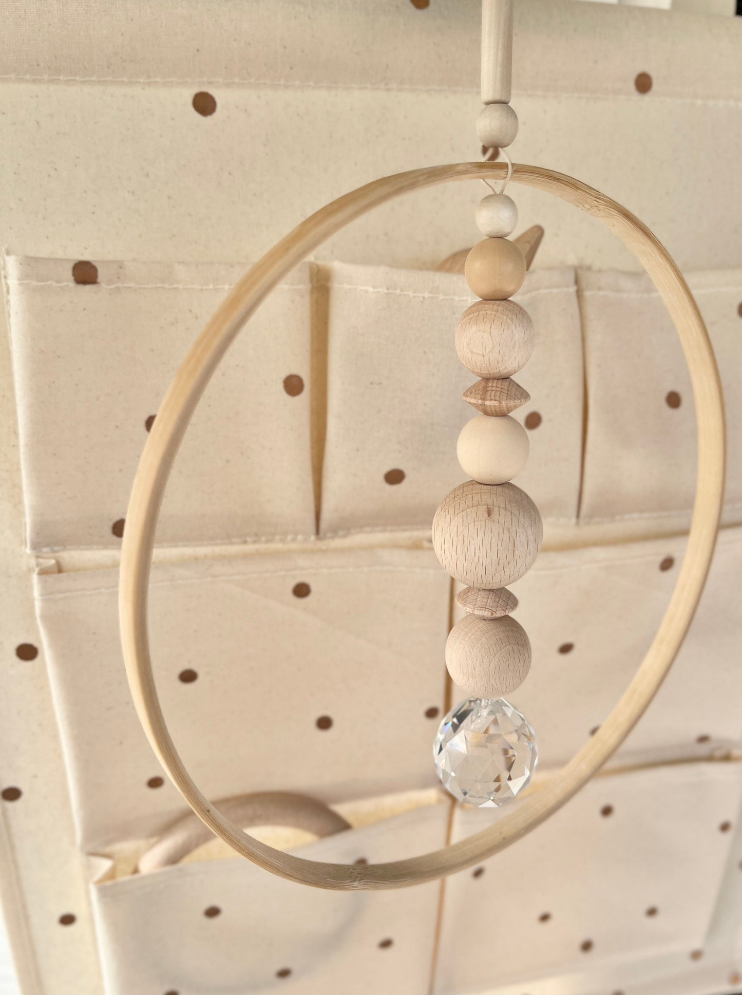Bambusring-Suncatcher in Naturtönen