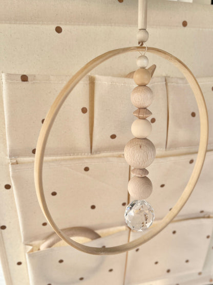 Bambusring-Suncatcher in Naturtönen