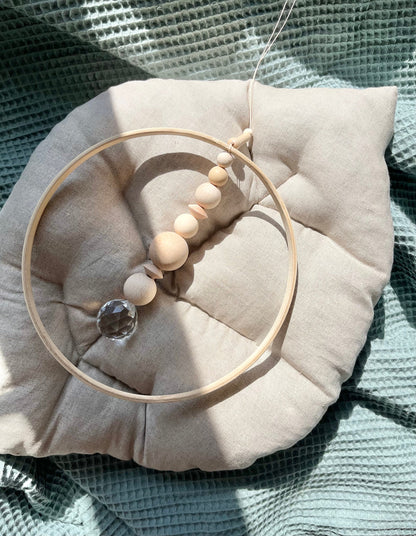 Bambusring-Suncatcher in Naturtönen