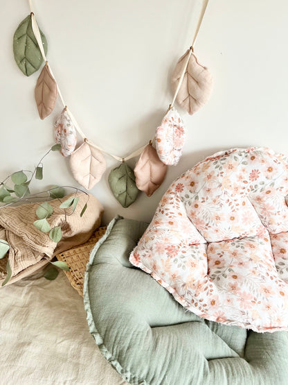 Blättergirlande in Grün, Nude & Taupe – 1,60 m