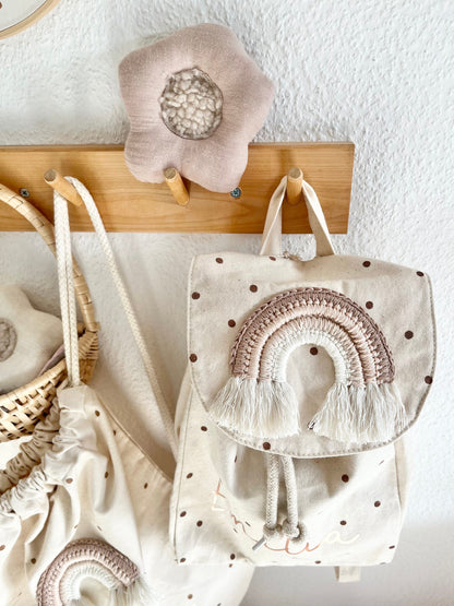 Regenbogen-Kinderrucksack in Rosé & Flieder
