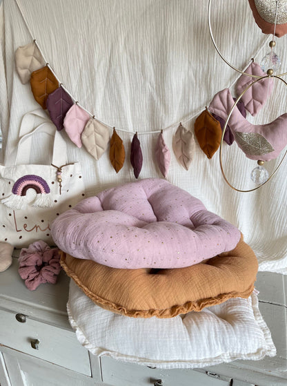 Baumwoll-Stoffblatt Rosa & Beere – DIY