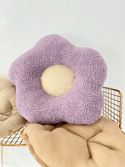 Teddy-Blumenkissen in Flieder