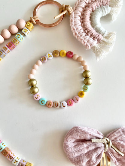 Schulkind-Armband in Pastell & Gold