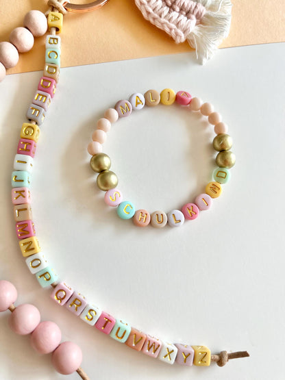 Schulkind-Armband in Pastell & Gold