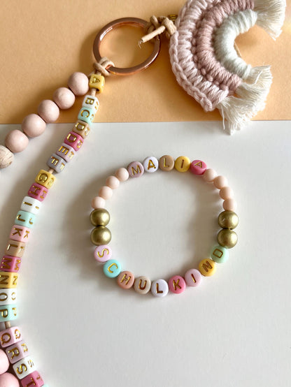Schulkind-Armband in Pastell & Gold