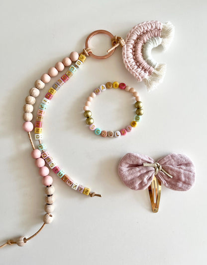 Schulkind-Armband in Pastell & Gold