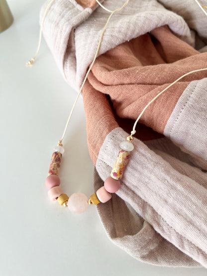 Perlenkette Calm Rosé mit Rosenquarz