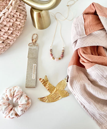 Perlenkette Calm Rosé mit Rosenquarz