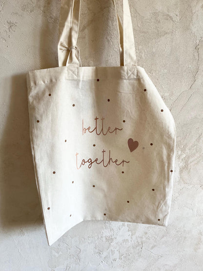 Stofftasche mit Name & Kupferpunkten