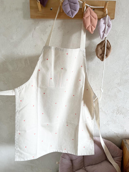 Personalisierte Kinderschürze in Apricot