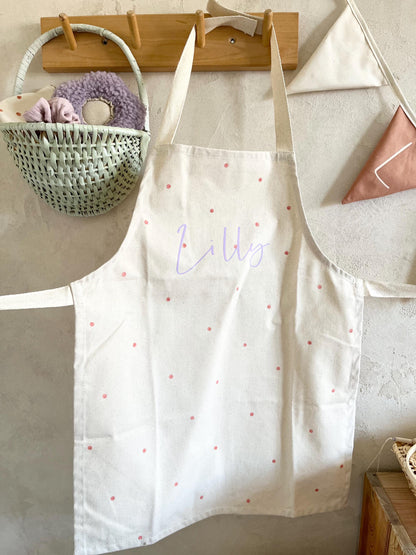 Personalisierte Kinderschürze in Apricot