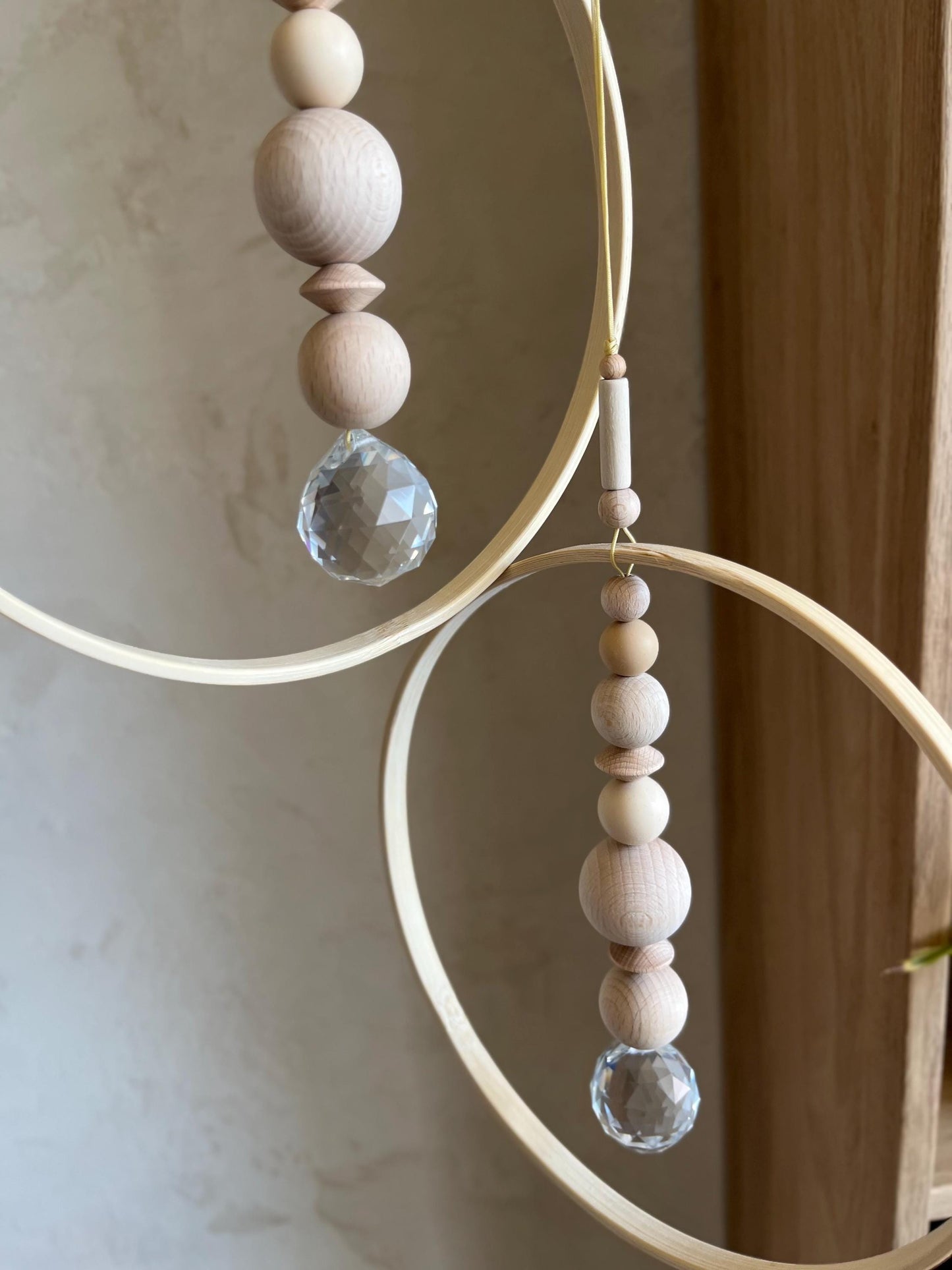 Bambusring-Suncatcher in Naturtönen