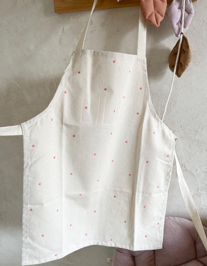 Personalisierte Kinderschürze in Apricot
