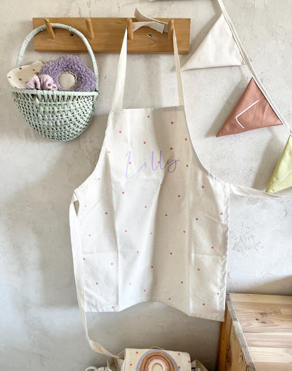 Personalisierte Kinderschürze in Apricot