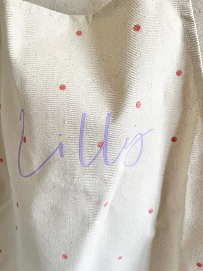 Personalisierte Kinderschürze in Apricot