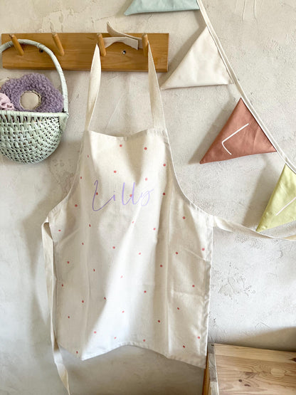 Personalisierte Kinderschürze in Apricot