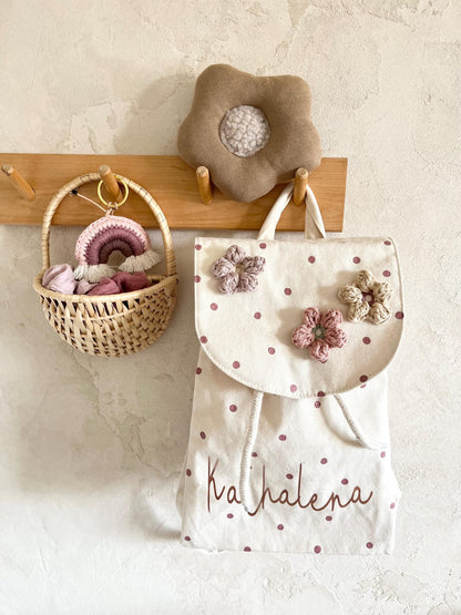 Blüten-Kinderrucksack – optional personalisiert