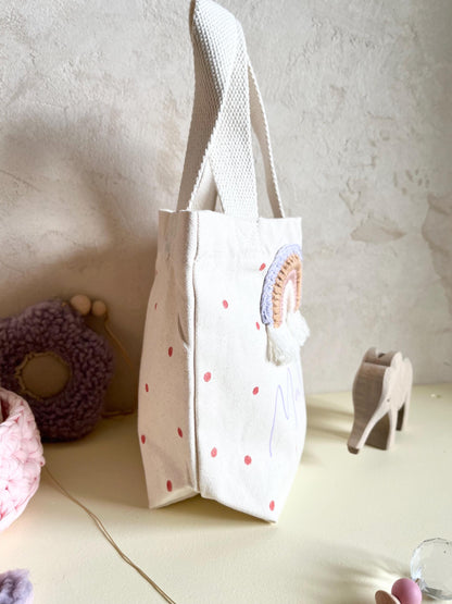 Mini-Shopper in Flieder & Apricot