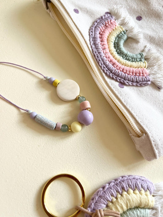 Pastell-Perlenkette mit Jade & Gold-Filled-Details
