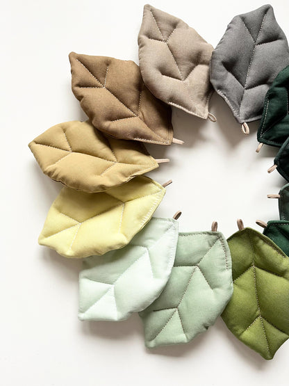 Baumwoll-Stoffblatt Natur & Grün – DIY