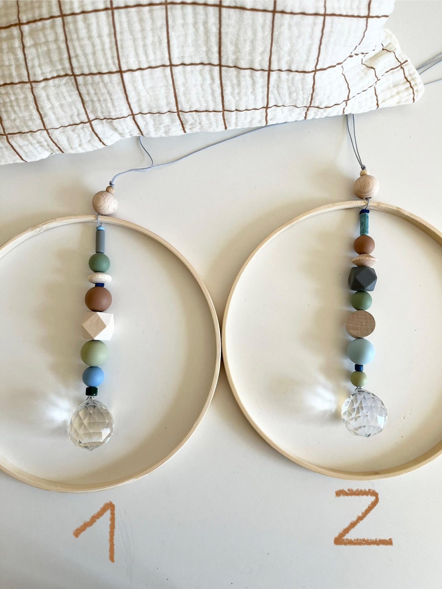 Bambusring-Suncatcher in Naturfarben
