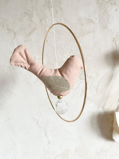 Vogel-Suncatcher mit Kristall