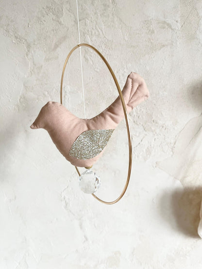 Vogel-Suncatcher mit Kristall