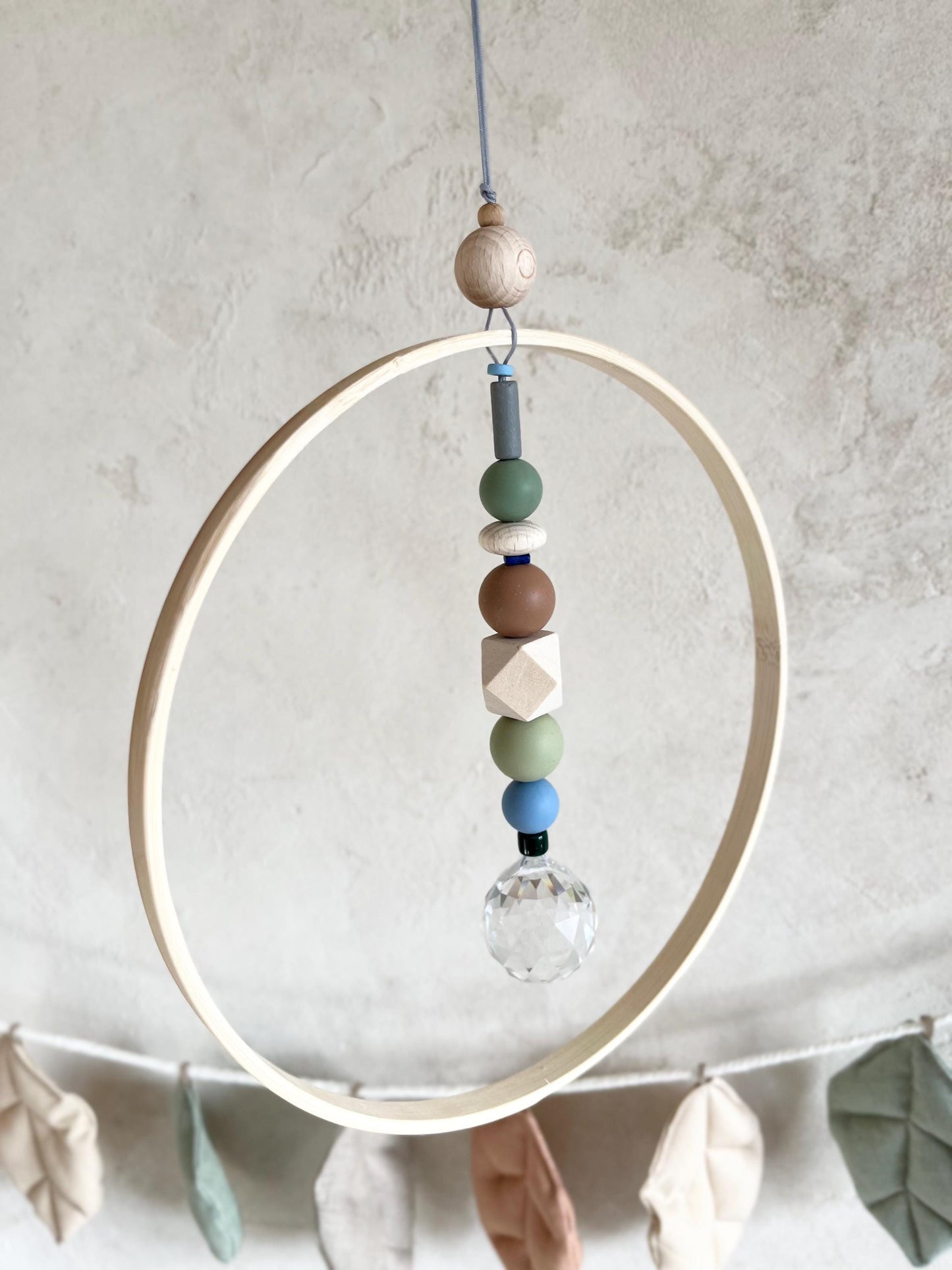 Bambusring-Suncatcher in Naturfarben
