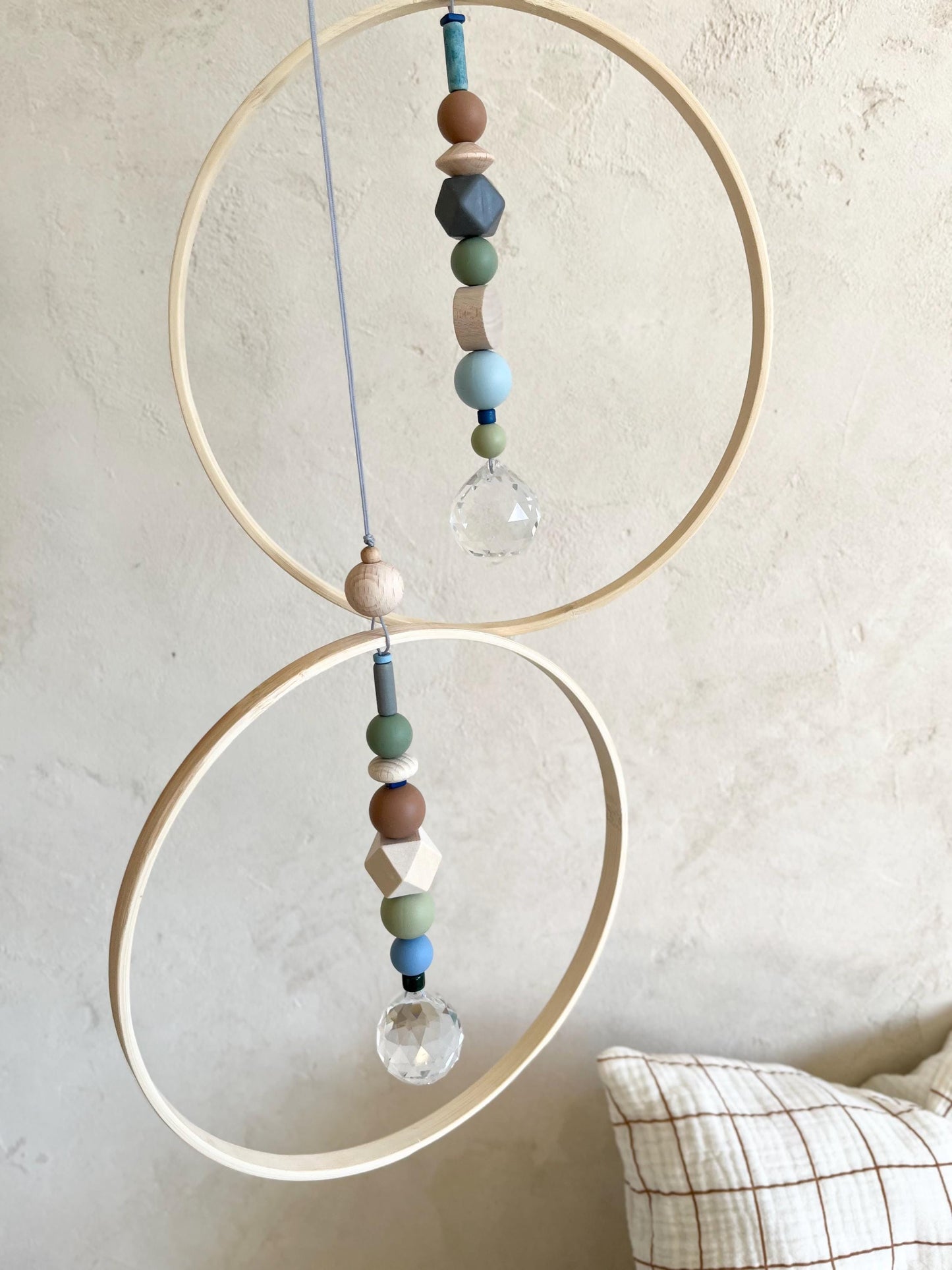 Bambusring-Suncatcher in Naturfarben
