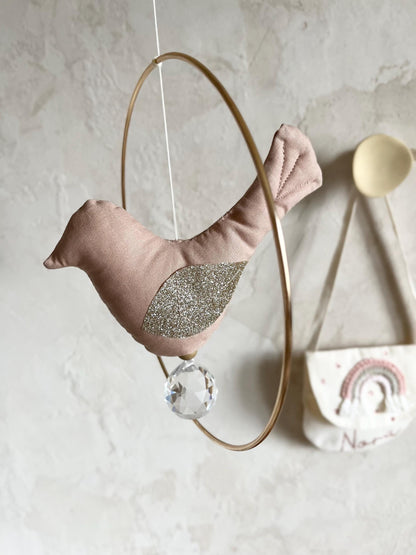 Vogel-Suncatcher mit Kristall