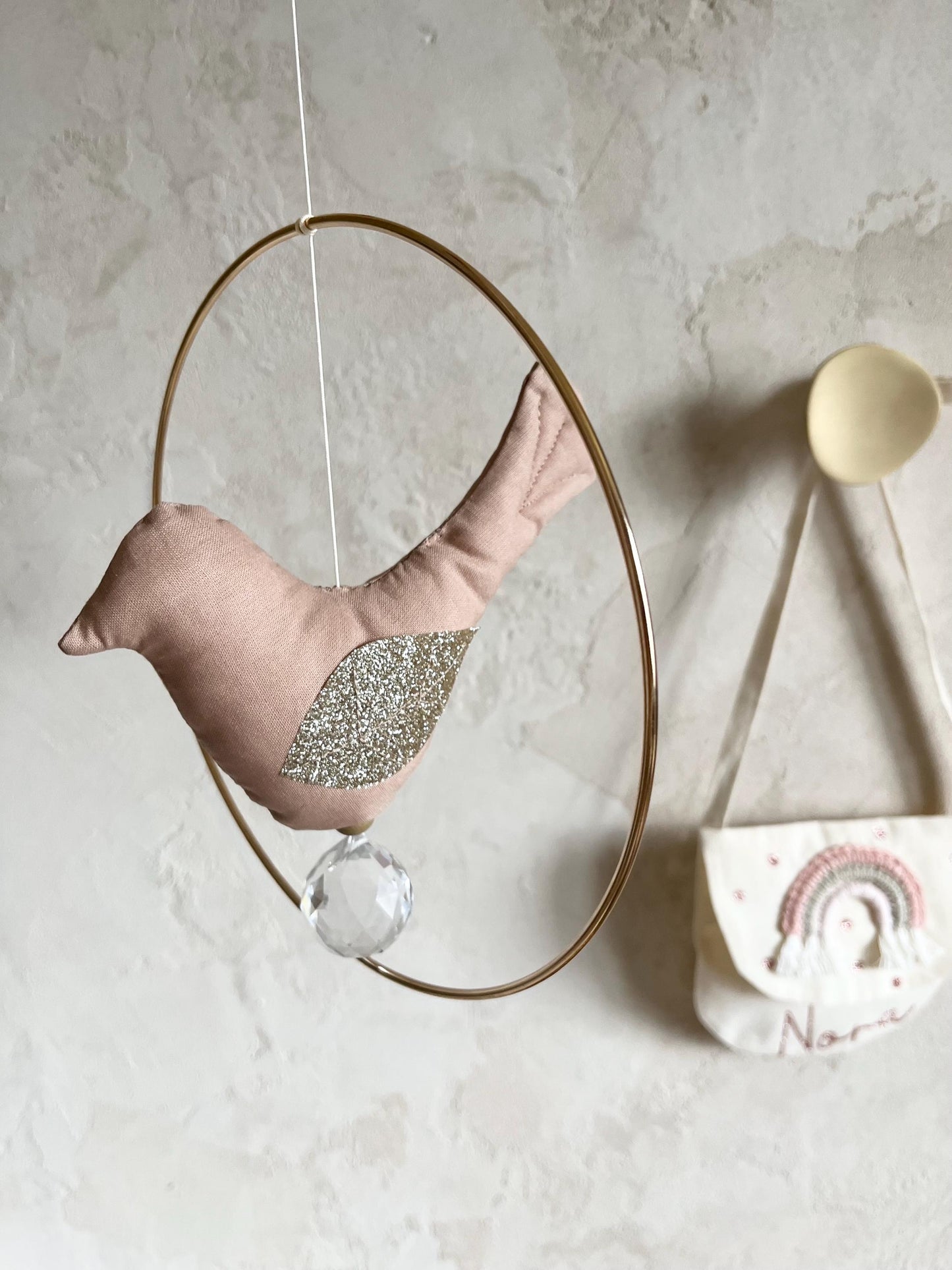 Vogel-Suncatcher mit Kristall