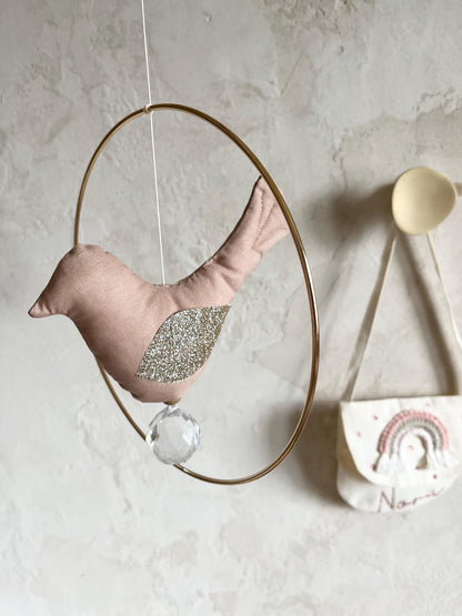 Vogel-Suncatcher mit Kristall