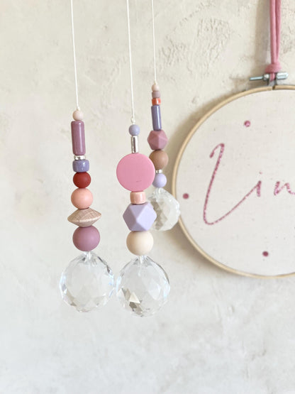 Suncatcher in Flieder, Pink & Orange