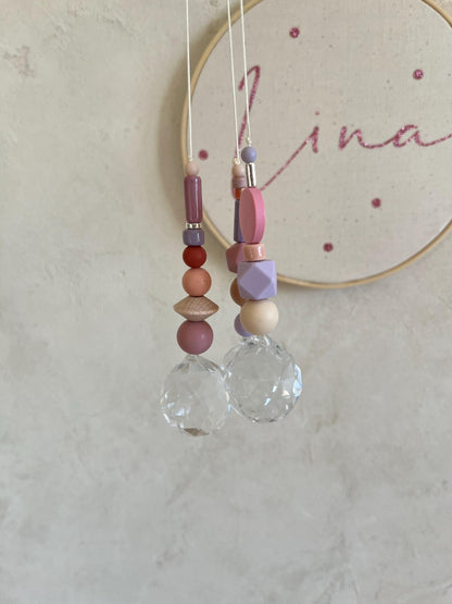 Suncatcher in Flieder, Pink & Orange
