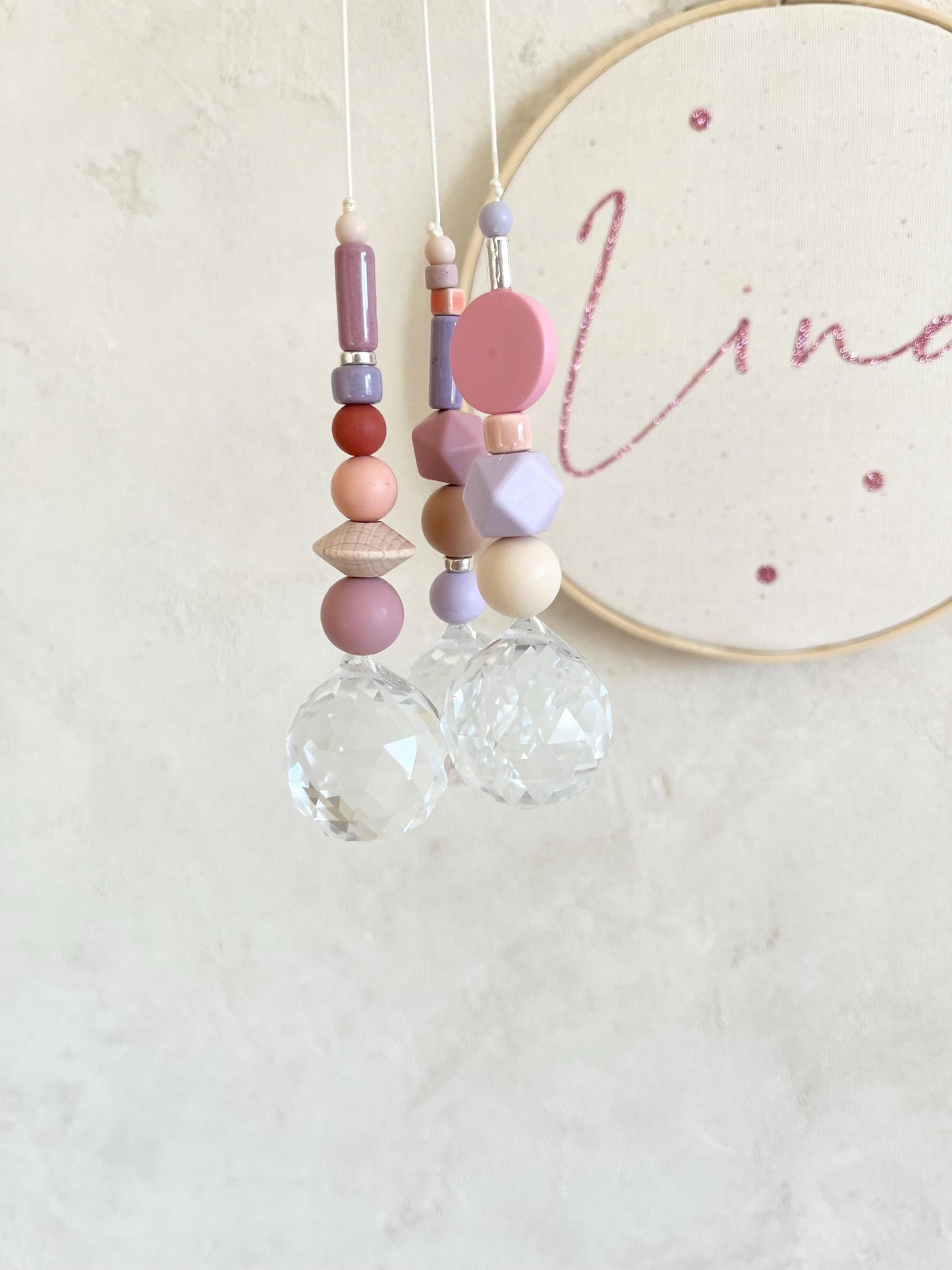 Suncatcher in Flieder, Pink & Orange