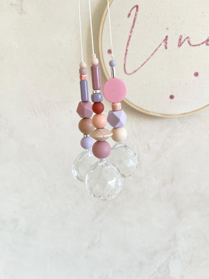 Suncatcher in Flieder, Pink & Orange