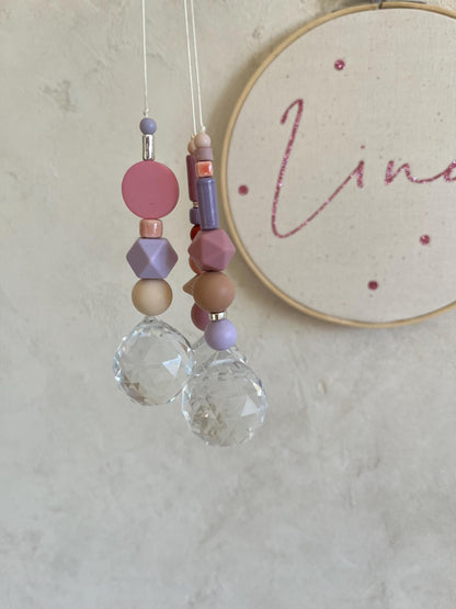 Suncatcher in Flieder, Pink & Orange