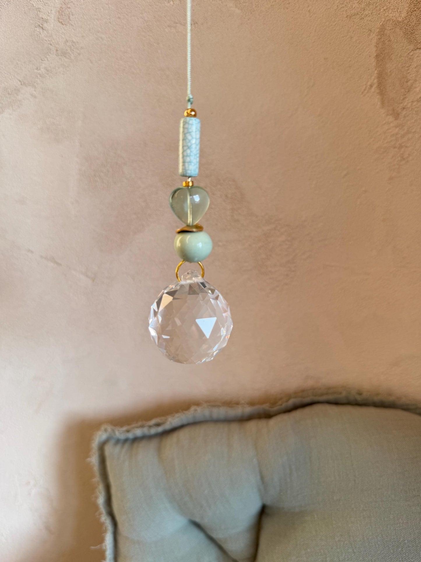 Suncatcher mit Fluorit-Herz