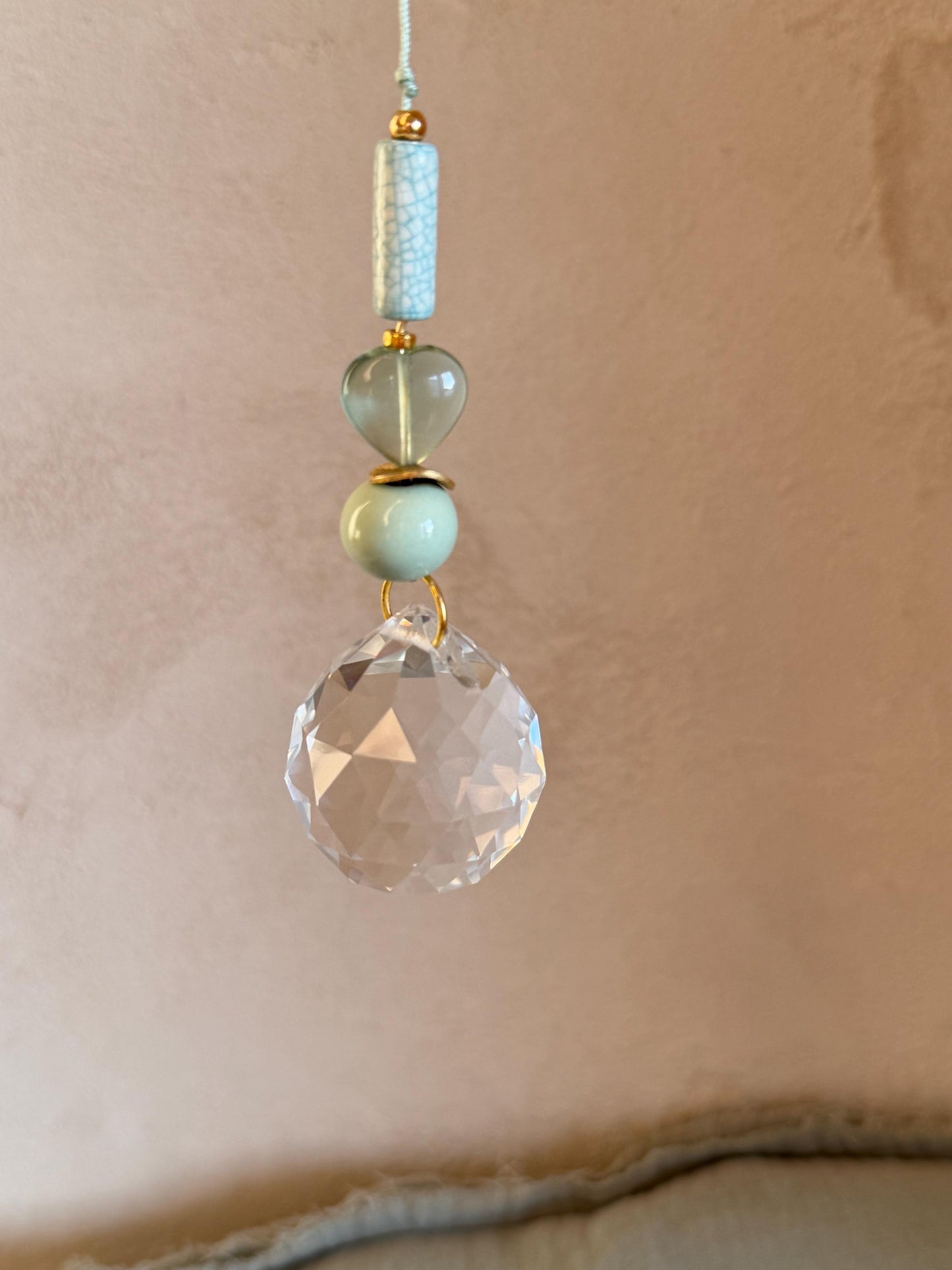 Suncatcher mit Fluorit-Herz