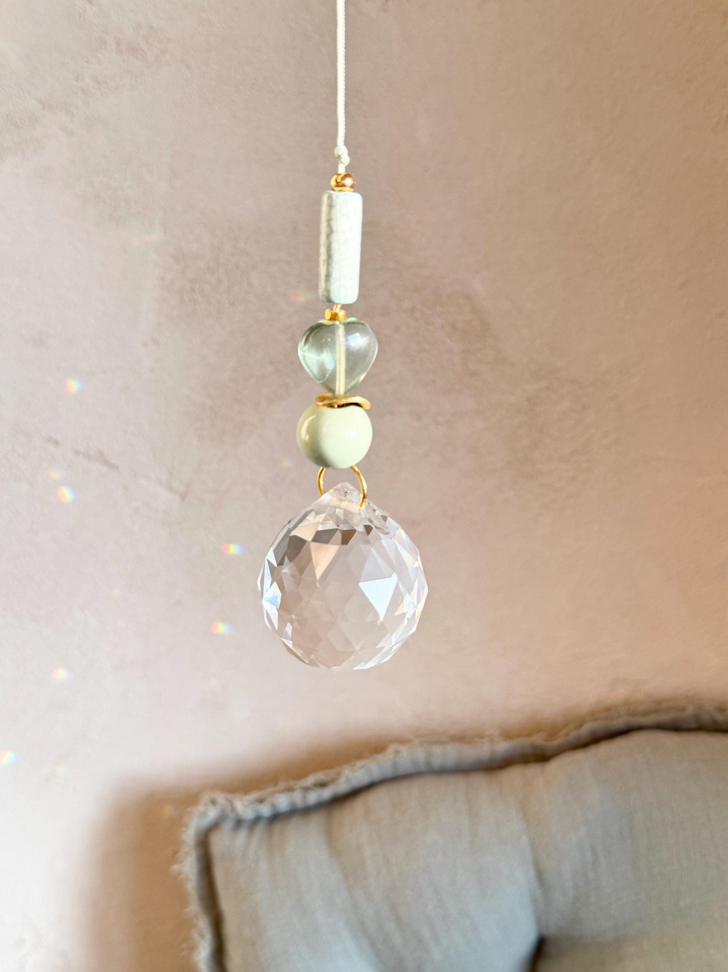 Suncatcher mit Fluorit-Herz