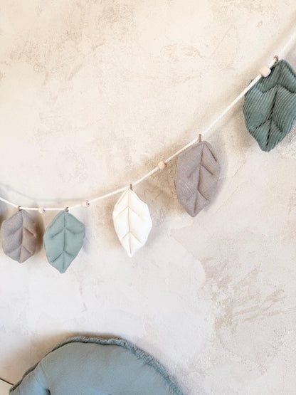 Blättergirlande in Salbei & Creme – 1,60 m