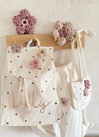 Blüten-Kinderrucksack – optional personalisiert