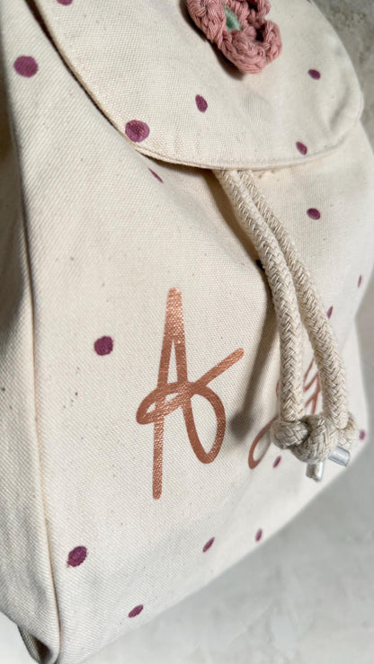 Blüten-Kinderrucksack – optional personalisiert